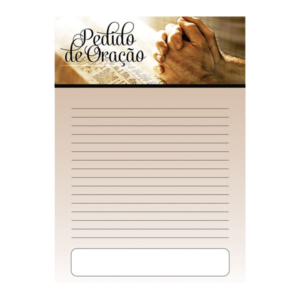 Folheto Pedido de Oração - 10x14cm