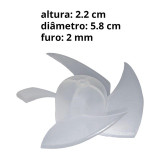 Ventoinha hélice para secador Gama