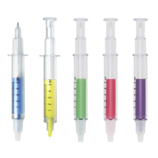 20 UNIDADES Caneta Em Formato De Seringa Com Marca Texto - Cores em Oferta na Shopee