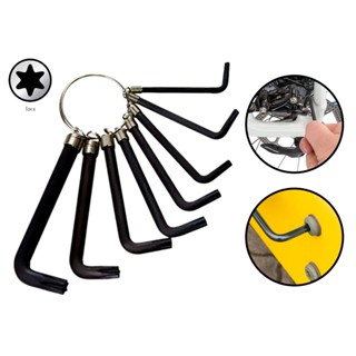 Kit Jogo Chave Torx Aço Tipo L Com 08 Peças 1,5 a 8mm Precisão Para Parafusos Porcas E Eletrônicos em Oferta na Shopee
