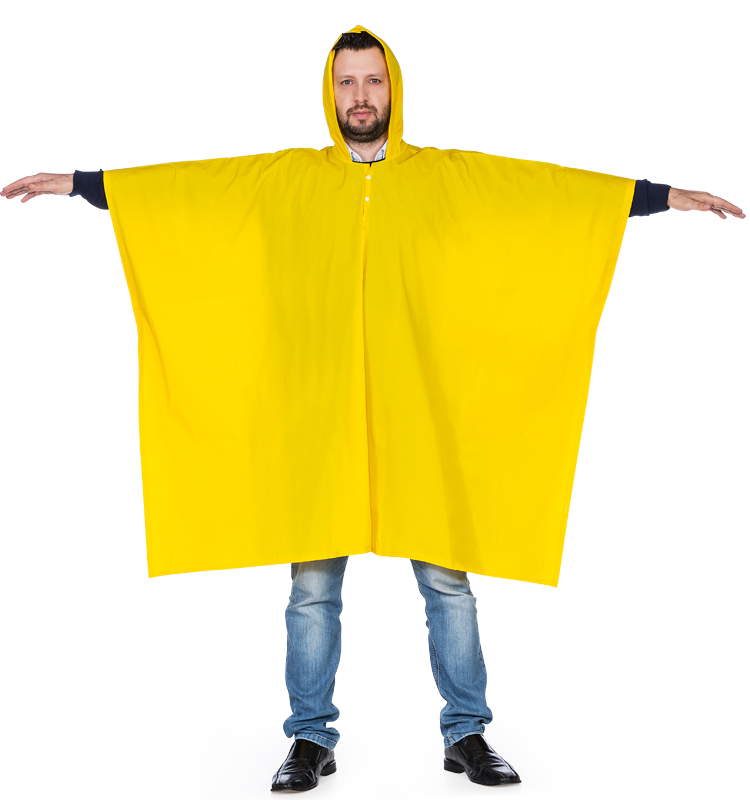 Capa De Chuva Poncho Pvc Forrado Tamanho Unico