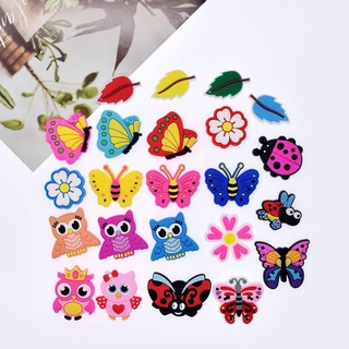 Shoe Decoration for Croc Pinos Colorfully Cartoon Butterfly Insecto Borboleta Sapatos De Bricolage Shoe Charms Pins Accessories Jibz for Croc