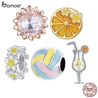 Bamoer Prata Esterlina 925 Estilo Série Encantos Para Colar Pulseira De Praia Verão Diy Acessórios De Moda Bsc444