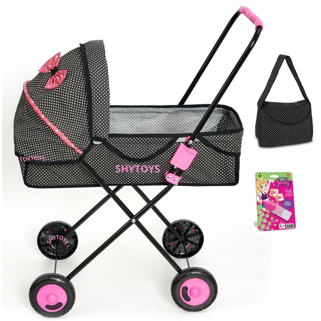 Carrinho De Boneca Reborn Berço Ninar Milano Xikiti +brinde