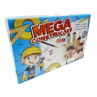 Jogo Mega Construções Madeira 200 Peças 7438 - Pais & Filhos