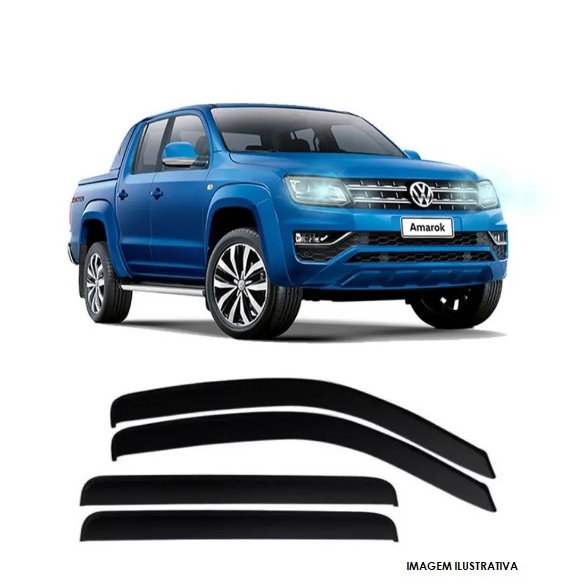 Jogo Calha De Chuva Defletor Amarok 4 portas 2010 2011 2012 2013 2014 2015 Fume 30.019A