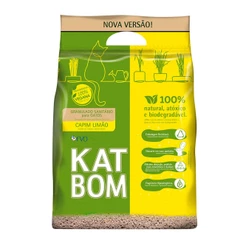 Areia Higiênica Katbom Para Gatos Granulado Capim Limão - 3kg