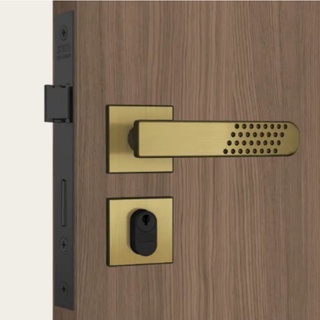 Fechadura Externa Stam 803/21 Acabamento Oxidado E-Coat Roseta Quadrada Inox – Caixa 40mm