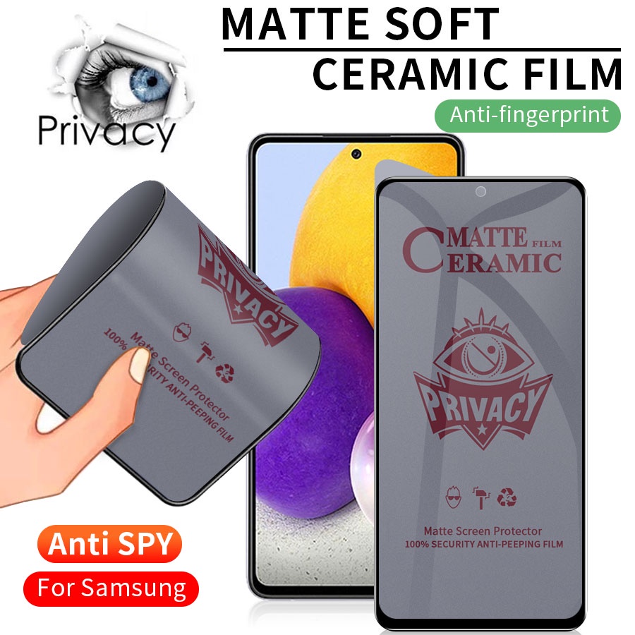 fosca Privacidade cerâmica Película Para Samsung Galaxy A07 A17 A27 A37 A57 A06 A16 A26 A36 A56 A15 A25 A35 A55 A34 A54