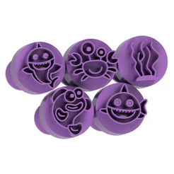 Carimbo para Brigadeiro e Doces - Baby Tubarão - Kit com 5 unidades