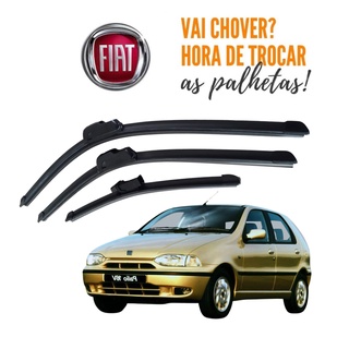 Palheta Limpador Parabrisa Dianteiro + Traseiro Fiat Palio Fire 1996 a 2000 em Oferta na Shopee