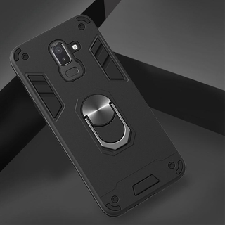 2018 Capa Traseira Flexível De Silicone Anti-Impacto Com Anel De Suporte Magnético Para Samsung Galaxy J8 2018