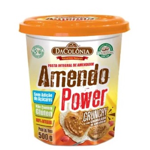 PASTA INTEGRAL DE AMENDOIM AMENDOPOWER CRUNCHY COM GRANULADO DE AMENDOIM 500G DaColônia