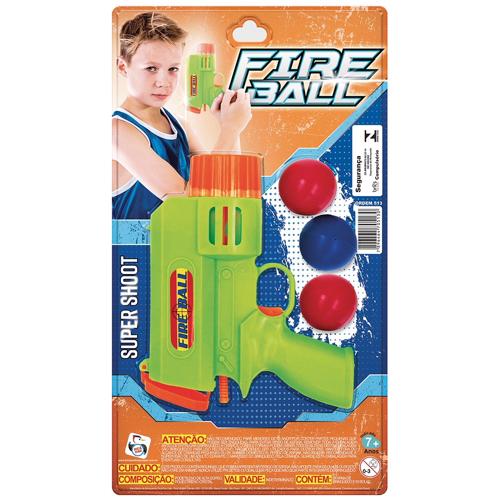 Fire Ball Brinquedo Lançador Arminha de Plástico Infantil