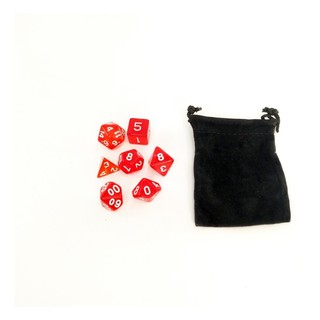 Conjunto De 7 Dados Rpg Com Sete Dados Kit De Dados + Bolsa
