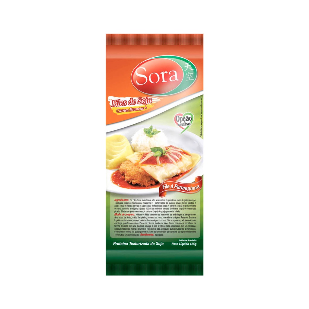 Files De Carne Branca De Soja Vegano 125g - Sora + Brinde