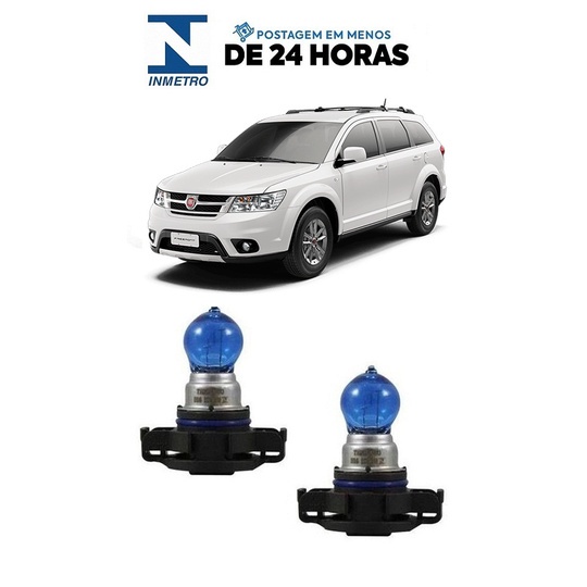 Par Lampada Super Branca Farol de Milha Freemont 2010 2011 2012 2013 2014 2015 2016 8500k H16 12V