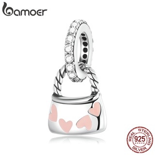 Bamoer 925 Pingente De Prata Em Formato De Bolsa Amor/Acessórios/Pulseira SCC2153