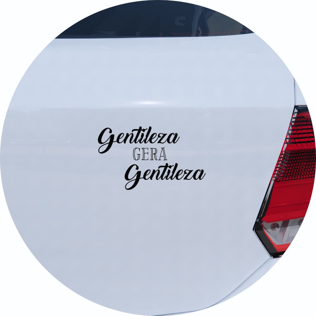 Adesivo de Carro Gentileza Gera Gentileza