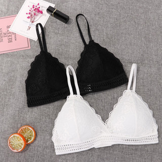 Sutiã De Renda Com Bojo Estilo Francês Sem Costura Decote V Amplo Fino Lingerie Sexy em Oferta na Shopee