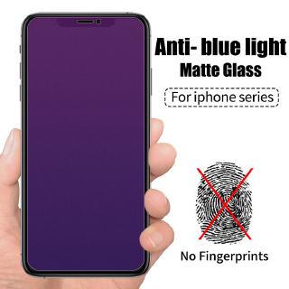 Vidro Fosco Anti-Azul Para iPhone 15 14 13 12 11 Pro Max Plus Mini X XR Xs 8 7 6 6s 5 5S SE Filme Protetor De Tela
