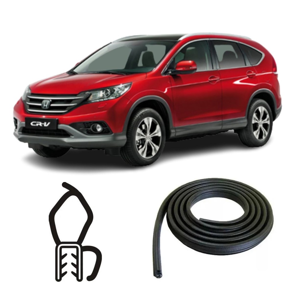 BORRACHA DO PORTA MALAS PRETA COM ABA HONDA CRV