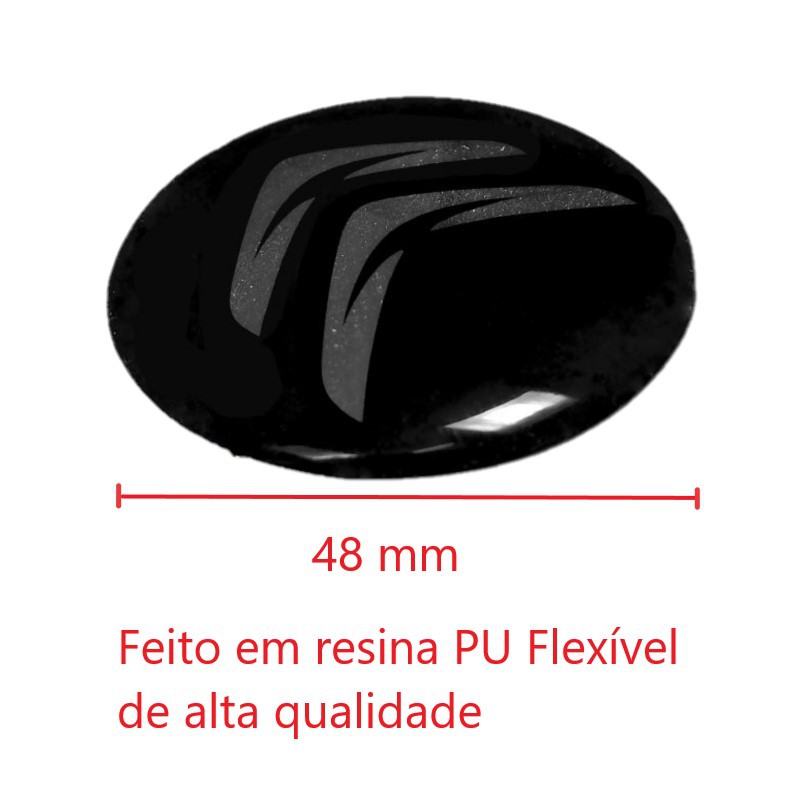 Jogo com 4 Peças Emblemas Botons Adesivos Resinados Fiat Vermelho Carro Calotas e Rodas 48mm