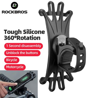 Suporte Para Telefone ROCKBROS Universal De Bicicleta De Ciclismo Montagem Em Silicone Ajustável Celular