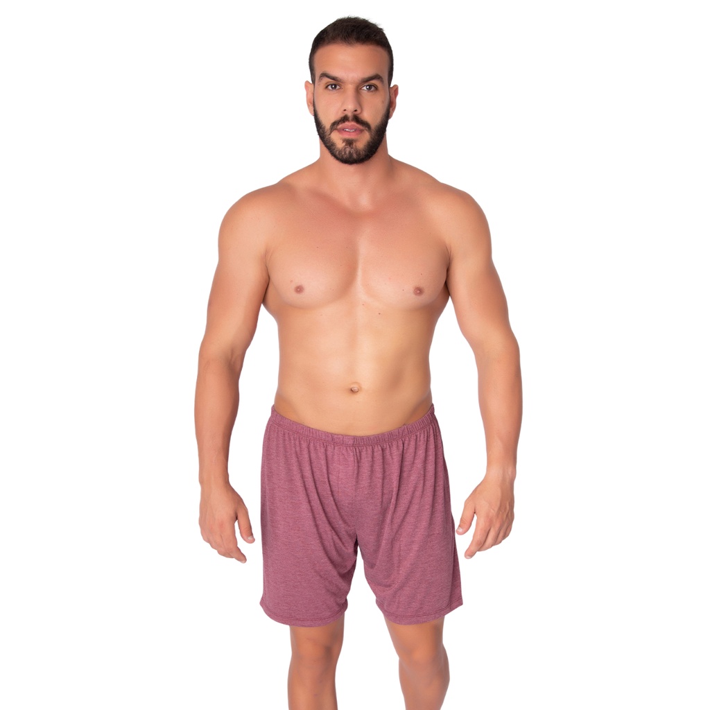 Promoção Samba Canção WLS Modas Masculina Malha Short Para Dormir Cueca Pijama Conforto Lisa