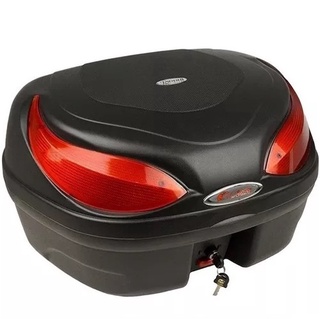 Bauleto Para Moto 48 Litros Vermelho com Base Universal Glider