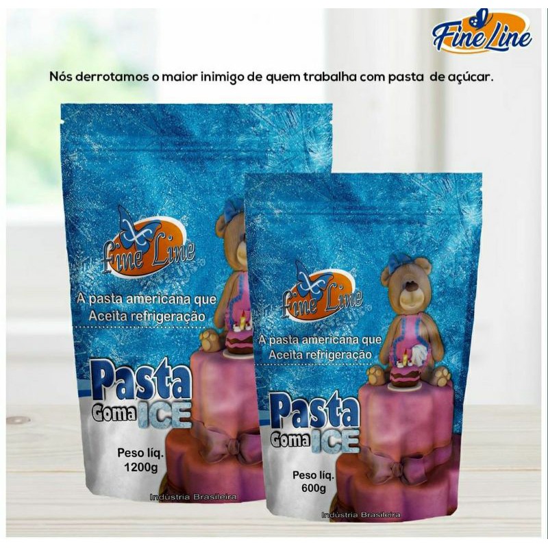 Pasta Americana Goma Ice 600g Fine Line. Shopee Brasil