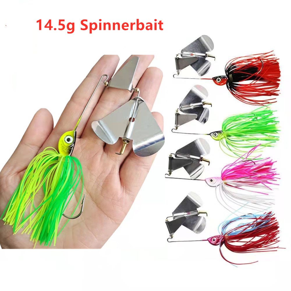 14,5g Spinnerbait Fishing Lures Bass Buzzbait Multicolor Truta Robalo Salmão Metal Spinner Baits Nadar Jigs