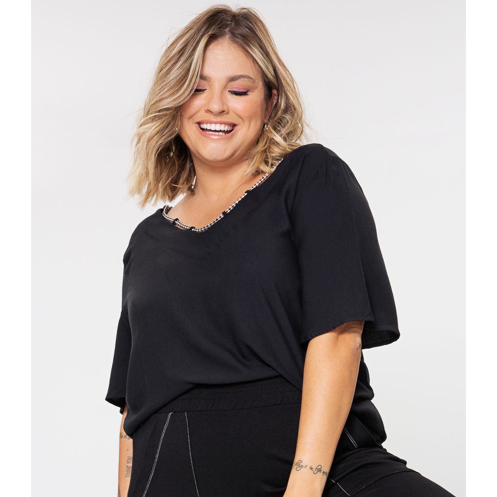 plus size banded bottom blouses