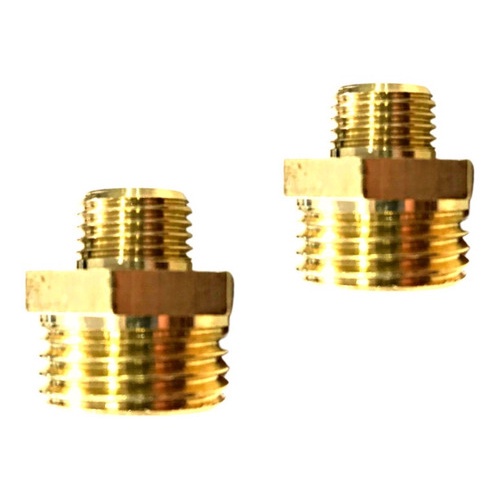 2 Peças Niple Redução Conexão Latão 3/4 - 1/2 Rosca Bsp -kit