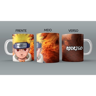 Caneca Naruto Shippuden Personalizada com seu nome - Naruto, Sakura, Itachi, Sasuke, Akatsuki - Escolha seu modelo