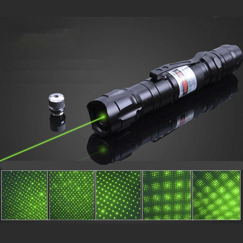 5mw 10 Milha Militar Verde Laser Pointer Luz 532nm Visível Beam Queima ...