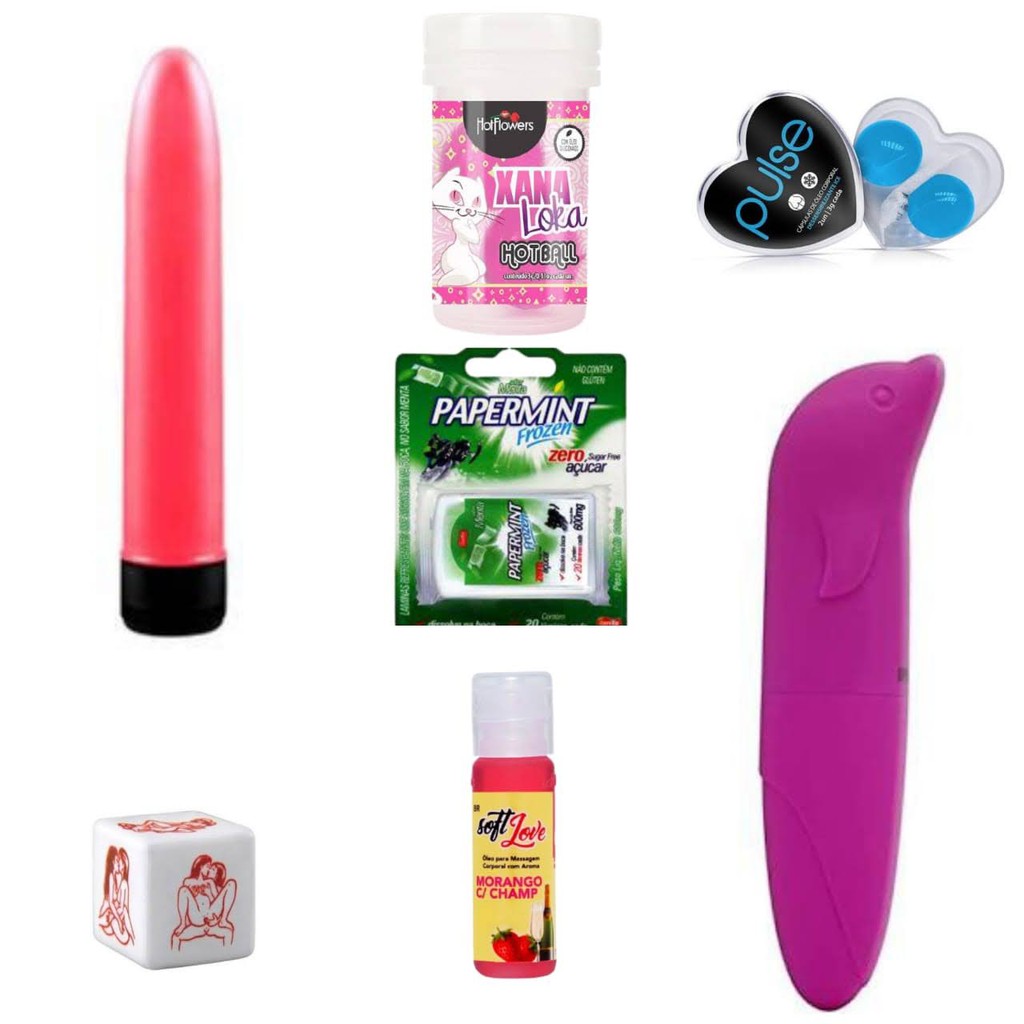 Kit Sex Shop Lésbica Produtos Eróticos vibrador dado excitante feminino Shopee Brasil