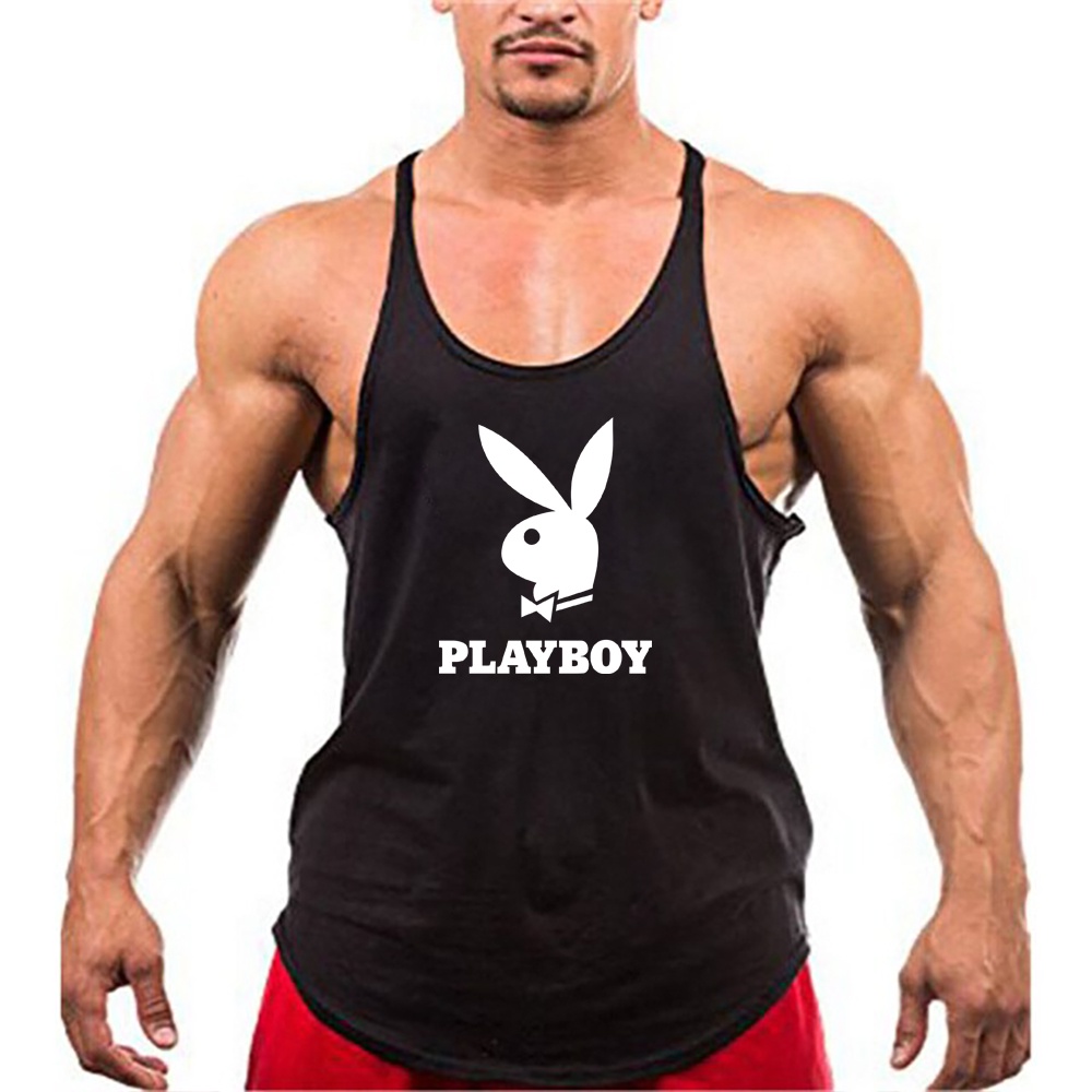 Regata Masculina Cavada PlayBoy Bodybuilder Oversized Longline Fitness Camiseta Academia Musculação