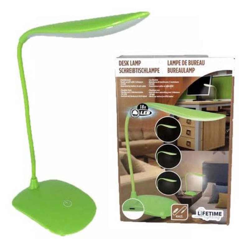 Luminária de Mesa Abajur Flexível Sem Fio Recarregável Touch Leitura C/ 3 Níveis de Luz