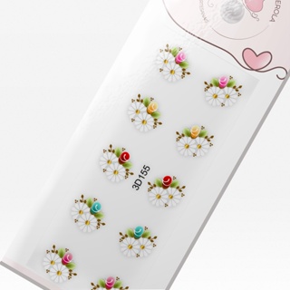 Adesivo 3D para Unhas-Margaridas Mistas-3D 155 em Oferta na Shopee