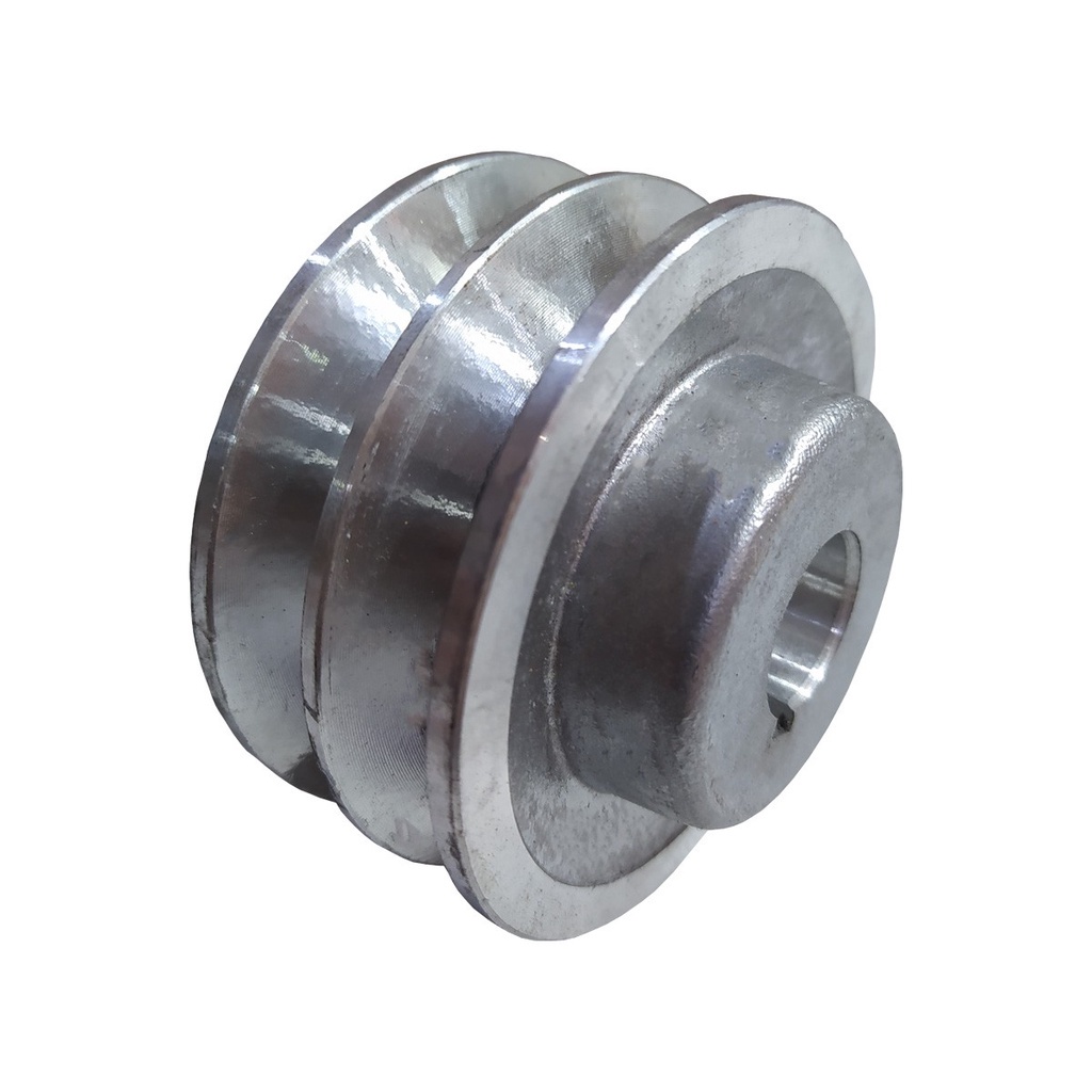Polia De Aluminio 65mm Furo 19mm 3/4 Polegadas 2 Canal A Chaveta em Oferta na Shopee