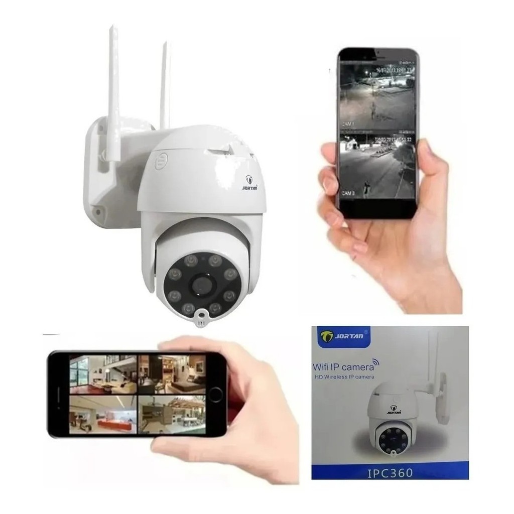 Camera Wi Fi Smart Ip Segurança Monitoramento Via Celular 8 leds