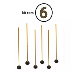 Kit com 6 Estacas de Agilidade com Base 1,60 Rythmoon