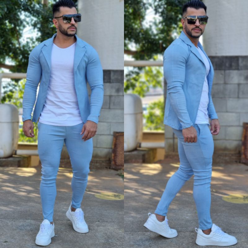 Calça azul bebe hot sale masculina