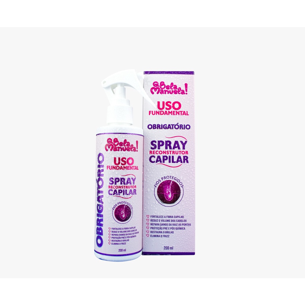 Uso Fundamental Spray Reconstrutor Capilar 200ml QBela Manuela! - Beauty