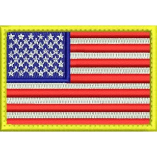 Patch bordado bandeira EUA Oficial 8x5,5cm Estados Unidos da América - USA States Of America em Oferta na Shopee