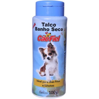 Talco Banho a Seco Cão Fiel - Ideal para Dias Frios e Filhotes