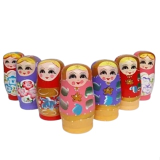 Conjunto Com 5 Bonecas Russas Matrioskas Em Madeira em Oferta na Shopee