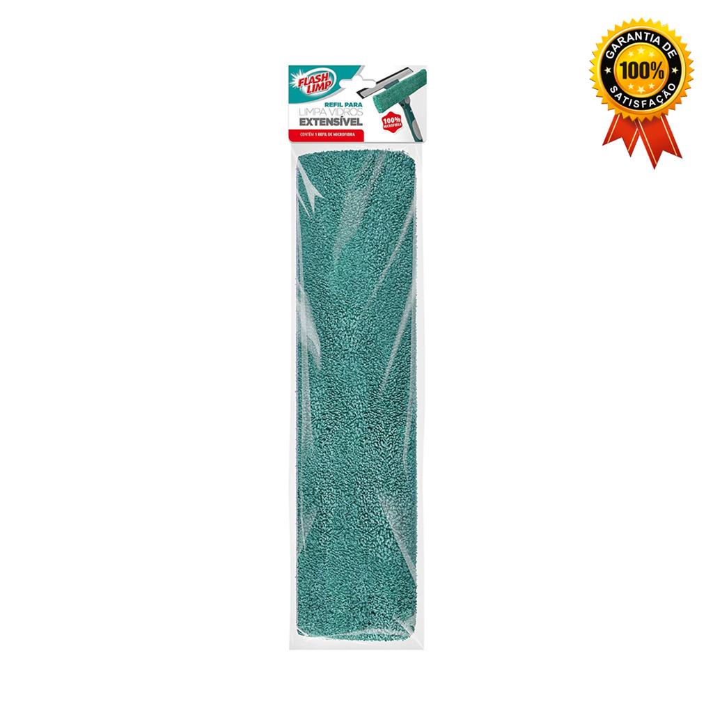 Refil para Limpa Vidros Extensivel Verde, RFLP6391, Flash Limp em Oferta na Shopee