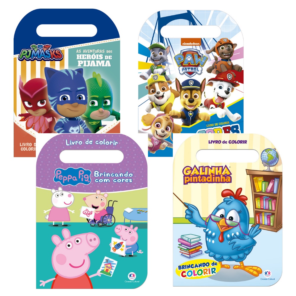 Kit Livros Coleção Colorindo com Alça em Oferta na Shopee